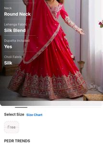 Pink Embroidered Lehenga Choli Set
