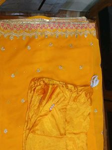 Yellow Embroidered Kurti