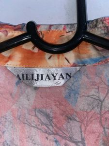 Bohemian Floral Print Button-Down Shirt