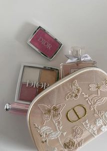 Dior Butterfly Embroidered Mesh Pouch
