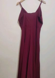Maroon Long Dress For 36 Bust