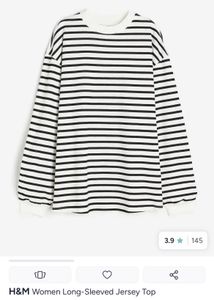 H&amp;m Woman Striped Long Sleeve Top