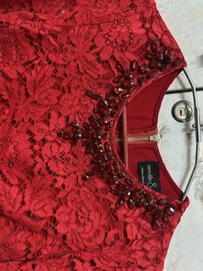 Red Lace Cocktail Dress