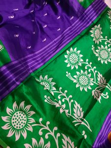 Violet Crape Silk Saree