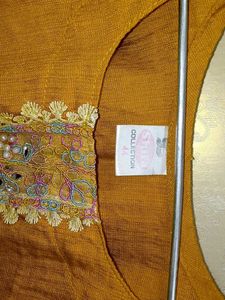 Beautiful Yellow Kurta with Embellishments