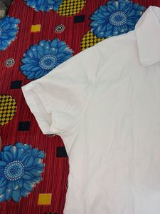Classic White Short Sleeve Button-Up Shirt