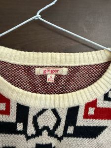 Patterned Knit Sweater