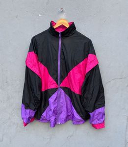 Vintage 80s Color Block Track Jacket