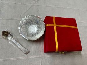 🆕German Silver Bowl Set With Spoon