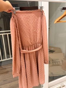 peach A line Dress