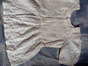 Chic White Eyelet Peplum Blouse(not wore once)