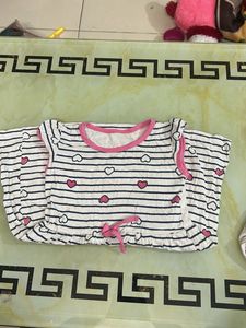 Adorable Striped Heart Dress for Girls