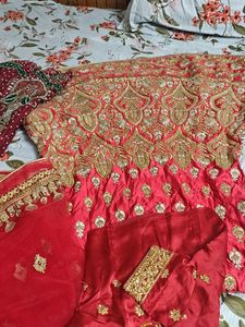 Red Embroidered Lehenga Choli Set