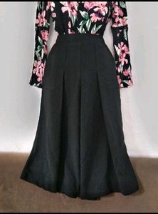 Length-29,,Stylish Black Wide Leg Pants