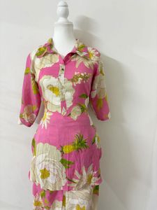 Pink Floral Kurta Set💕