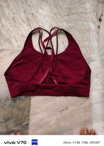 Maroon Sports Bra