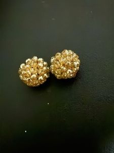 Sparkling Beaded Stud Earrings