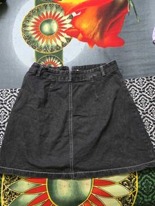 Dark Wash Denim Mini Skirt