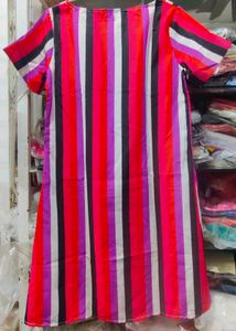 Vibrant Striped Shift Dress