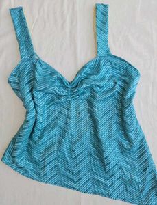 Y2k blue sequins top