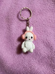 handmade clay miffy charm keychain cute