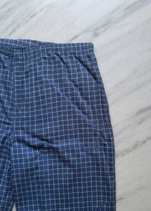 Comfortable Blue Checkered Sleepwear Pants