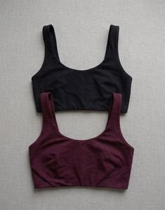 Comfortable Maroon and Black Sports Bra