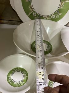 Retro Green Floral Serving Bowl Set