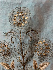 Light Blue Embroidered Kurta