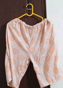 Peach Pattern Night Suit
