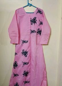 Pink Embroidered Kurta