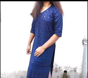 Elegant Blue Chikankari Kurta