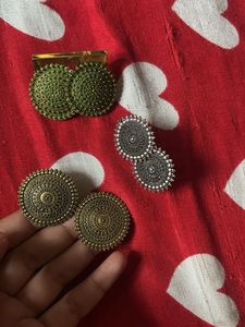 Oxidized Earrings Set