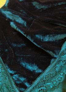 Lace Trim Velvet Cami Top With Shorts