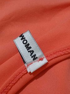 Coral Cowl /Boat Neck Sleeveless Dress