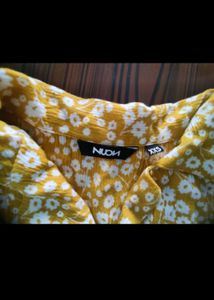 Yellow cute crop top