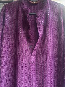 Beautiful Purple Men’s Kurta Set