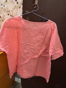 Pink Cotton Tunic Top