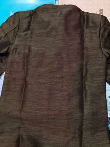Kids Dark Brown Indo-Western Sherwani Set | Party