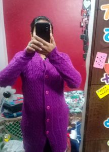 Purple Knit Cardigan