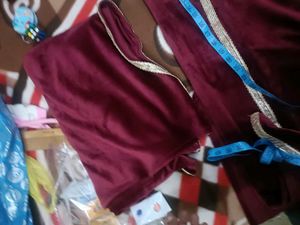 Party Wear Velvet Suit With Pant &amp; Dupatta In