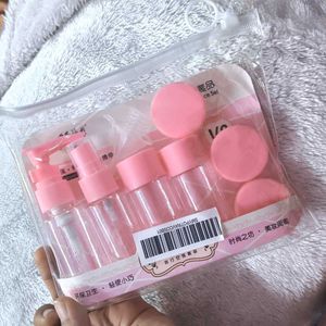 Pink Travel Makeup Container Set
