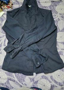 Classic Navy Blue Button-Down Shirt