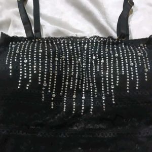 Sparkling Black Bra