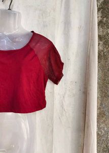 Sheer Mesh Crop Top