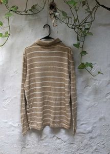 Striped Long Sleeve Polo Shirt