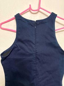 NUON Navy Blue bodycon denim mini ress