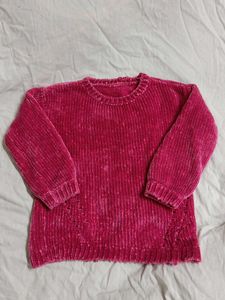 Cozy Magenta Knit Sweater