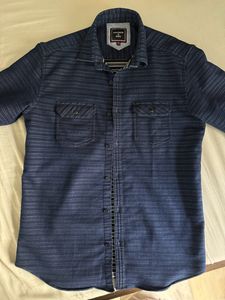 Textured Old Money Navy Shirt