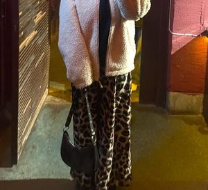 leopard print maxi skirt